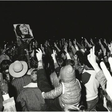 The night after John Lennon's death, Austin, TX. Photograph by Carl Powell.