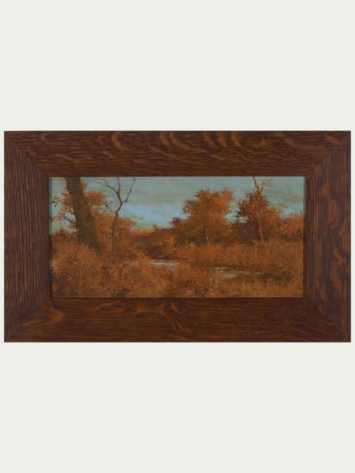 An original oil painting by Shawn Krueger titled Black Marsh: Sunlit and Blustery.
