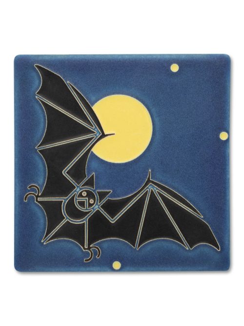 Ceramic bat tile by Motawi Tileworks.