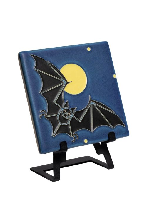 Bat & the Moon ceramic tile by Motawi Tileworks.