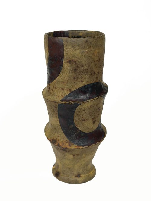 Ochre yellow tumbler by Kate Marotz.