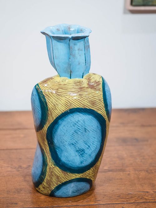 Sculptural ceramic vase by Robert Milnes.