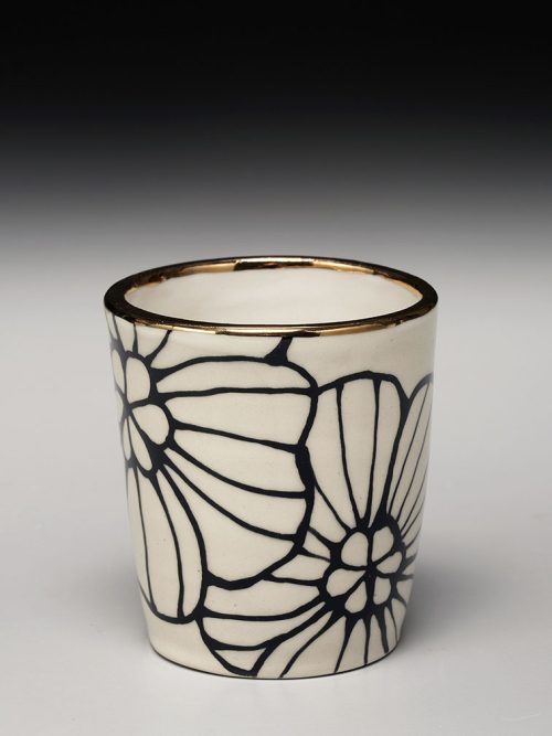 Ceramic flower cup by Hsieh Clay SF.