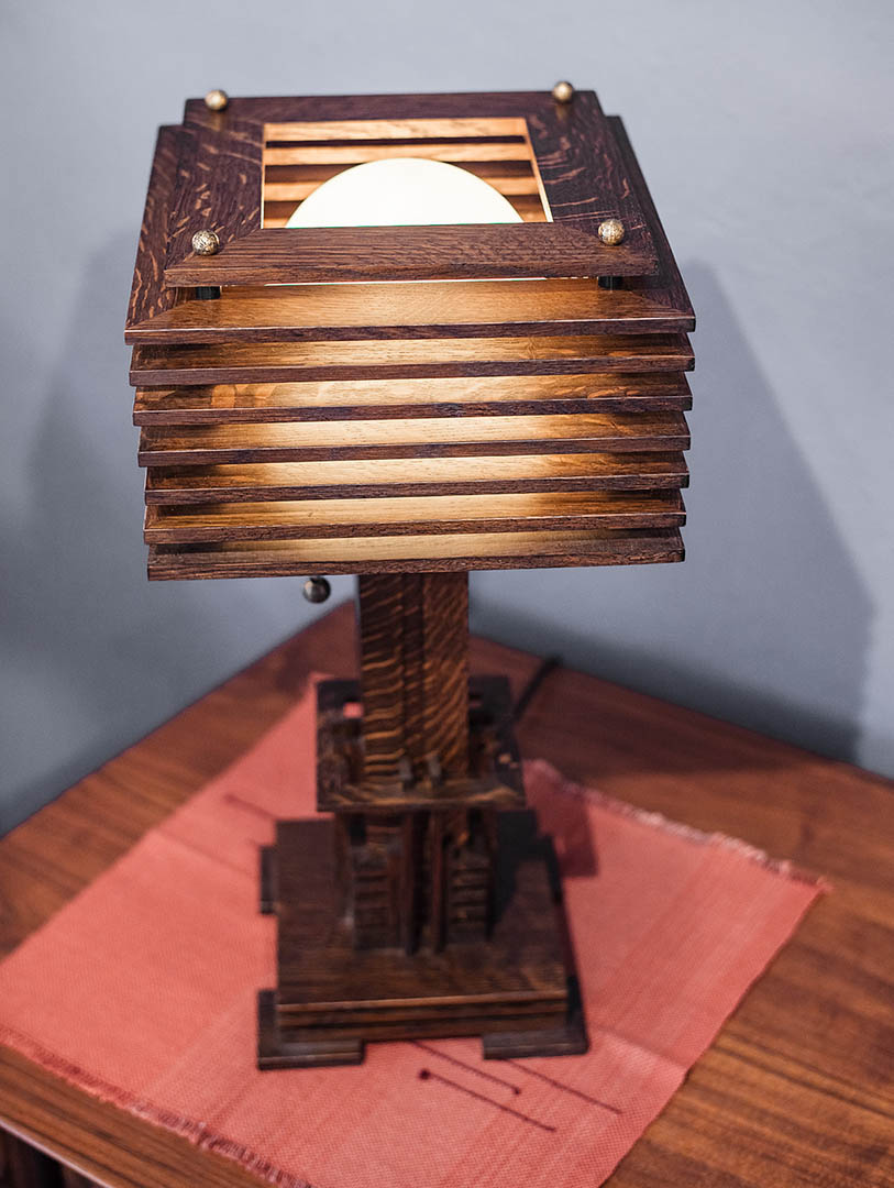 Frank Lloyd Wright Style Globe Lamp - Image 3