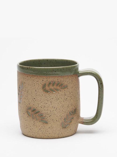 Ceramic fern mug by Osso Ceramics.